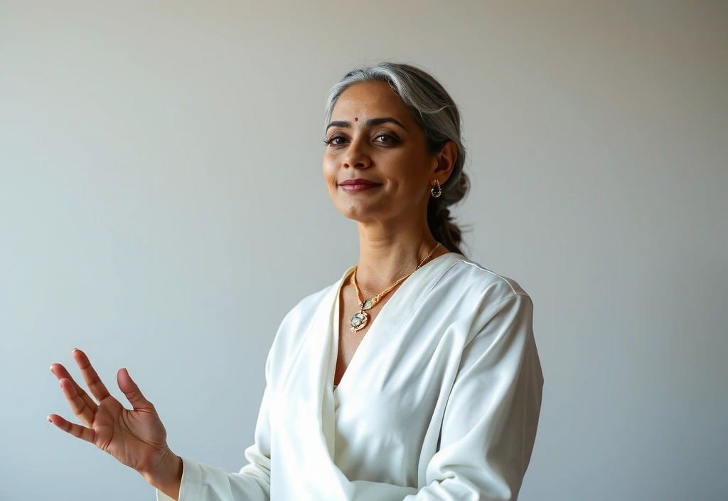 Guest instructor Maya Devi leading a meditation workshop